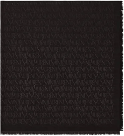 SAINT LAURENT large square scarf in silk and wool jacquard