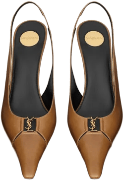 BABYLONE BRETEUIL slingback pumps in smooth leather
