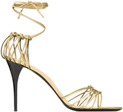 BABYLONE sandals in metallic leather