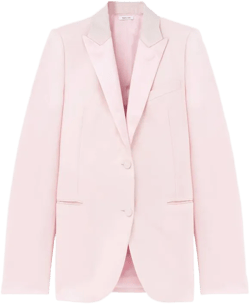 Satin Lapel Jacket in Rose
