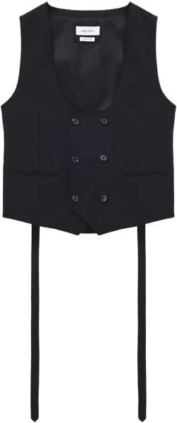 Double-breasted Waistcoat in Black