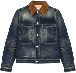 Denim Trucker Jacket in Washed Blue