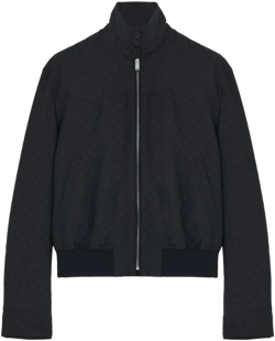 Cropped Harrington Jacket in Black