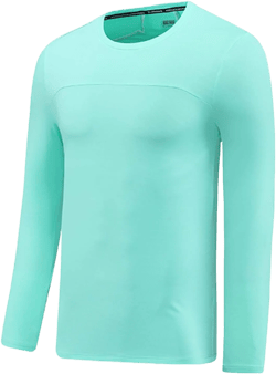 Men's Athletic Shirts Long Sleeve Slim Sports T Shirt Casual Breathable Round Neck Tees Quick Dry Gym Workout Tops