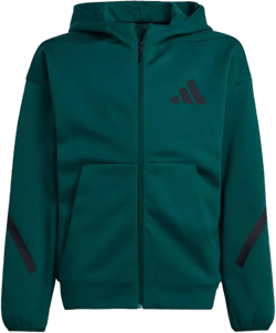 adidas Z.N.E. Full-Zip Hooded Track Jacket Collegiate Green / Black Small