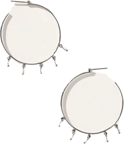 Drippy Sparkle Hoop Earrings