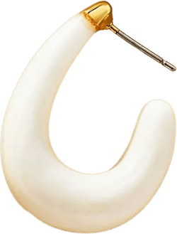 Resin Rounded Hoop Earrings