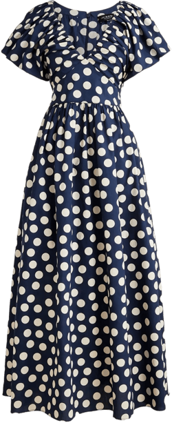 Cecily dress in polka-dot print