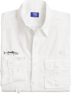 Atlantic Coastal Supplies X J.Crew cotton poplin fishing shirt
