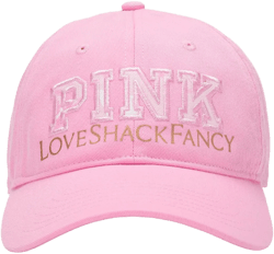 PINK x LoveShackFancy Pink Baseball Hat