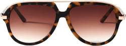 Brown Tortoiseshell Aviator Sunglasses