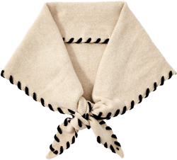 Neutral Whipstitch Triangle Neck Scarf