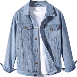 Men's Button Pocket Denim Jacket Button Casual Lapel Long Sleeve Vacation Outdoor Denim Jacket Coat With Unlined