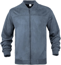 Men's Vintage Lightweight Jacket Fall Casual Stylish Zip-Up Bomber Jackets Outdoor Sports Slim Long Sleeve Coats Blue Medium