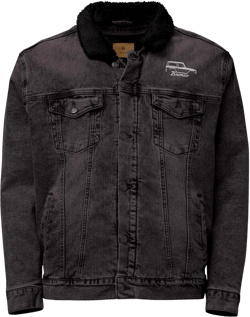 Vintage Ford Bronco Truck Custom Denim sherpa jacket, Bronco Jacket, Gift for Dad, Gift for Husband, Bronco Gift, Truck Lover Gift