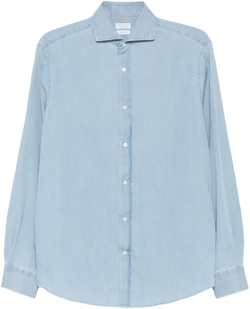 denim long-sleeved shirt