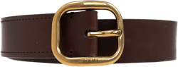 rounded leather belt
