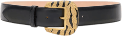 zebra-print crystal-embellished belt
