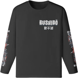 Long-sleeved shirt organic cotton Bushido print