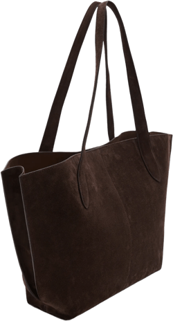Suede shopper bag