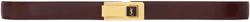 Charniere buckle belt in smooth leather