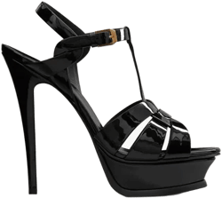 TRIBUTE platform sandals in patent leather