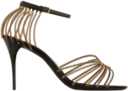 BABYLONE sandals in smooth leather and metal