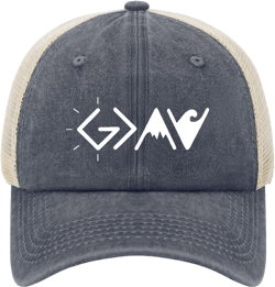 God is Greater Than The Highs and Lows Hat Mountain Cap Gifts for Mom One Size Purplish Blue04