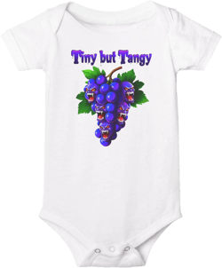 Infant Bodysuit, Tiny but Tangy Baby, Funny Grape Onesie, Cute Fruit Shirt, Baby Shower Gift, Bold Graphic Outfit