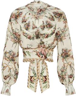 pleated-frill wrap top
