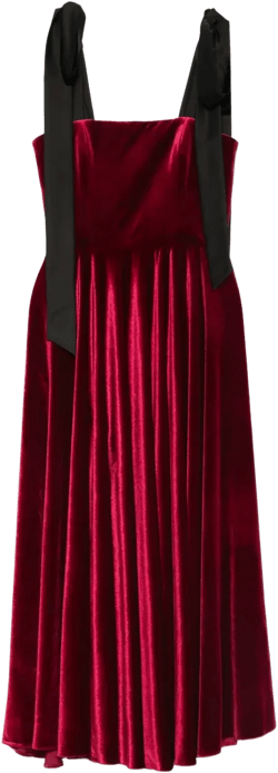 square-neck midi dress