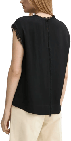 fringed sleeveless top