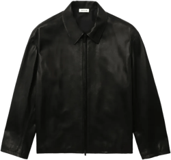 Rider zip-front leather jacket