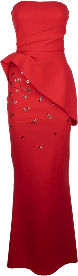 sequin-embellished ruffled dress