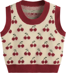 CIDER Sweater Vest Women Crewneck Sleeveless Cropped Sweaters Knit Tops Cute Color Block Old Money Clothes Fall Outfits Small Beige