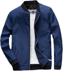 Deepsko Men's Spring Autumn Bomber Jacket Solid Color Zipper Street Solid Color Baseball Coat