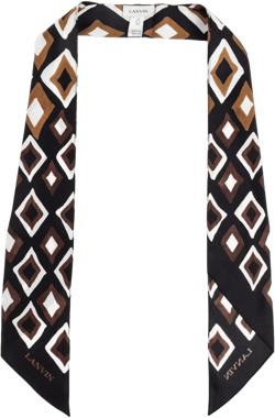 geometric-pattern silk scarf