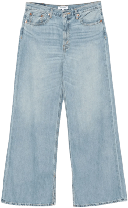 five-pocket design wide-leg jeans