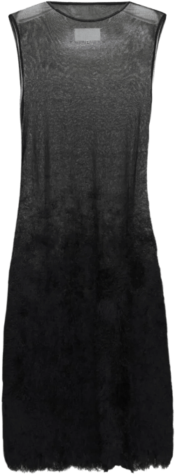 sleeveless sheer-top midi dress
