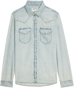 Saby stud-embellished denim shirt