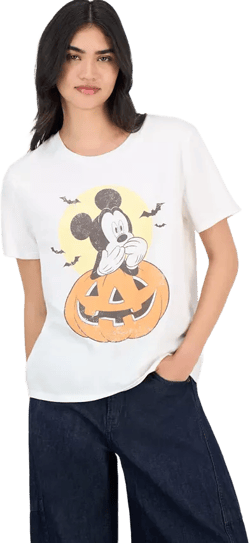 Juniors' Mickey Mouse Vintage Halloween T-Shirt