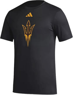 Men's Black Arizona State Sun Devils Primary Locker Logo Pre-Game AEROREADY T-Shirt