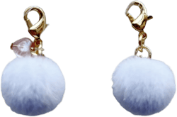 Limited Bunny Tail Clippie YOUR CHOICE of ONE Planner Charm, Zipper Charm, Zipper Pull, Purse Charm, Stitch Marker, Planner, Rabbit, Spring