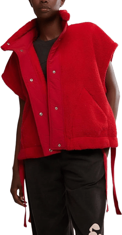 Free People Women's Scout It Out Vest Large Cranberry