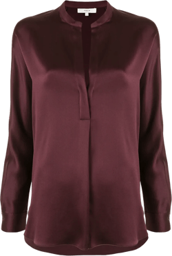 V-neck cotton blouse