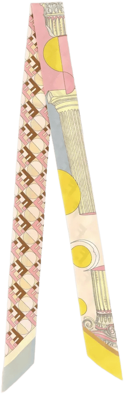optical-print silk scarf