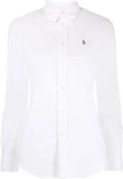 logo-embroidered Oxford shirt