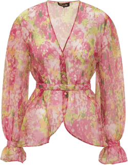 floral-print blouse
