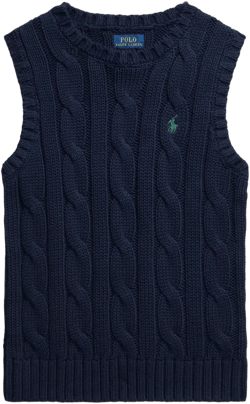 cable-knit sleeveless sweater