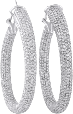 18K white gold Inside-Out diamond earrings